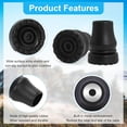 thumbnail image 3 of 5 PCS Cane Tips,3/4 Inch Replacement Cane Tips, Rubber Walking Stick Tips, Non Slip All Terrain Crutch Tips，Rubber Replacement Cane Tips for Canes, 3 of 5