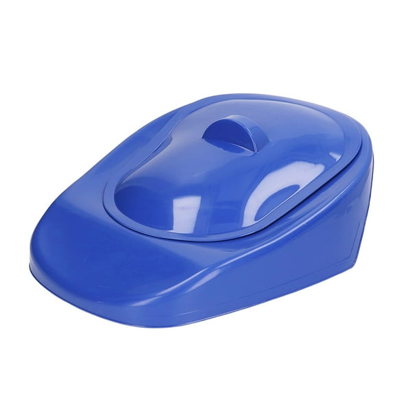 Falleo Clearance PP Bedpan Household Portable Smooth Elderly Patient Bed Pan with Lid Handle for Pregnant Woman Dark Blue