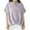 Purple ., variant on Summer Savings BOVXNPU Summer Tops for Women, Plus Size Womens Casual Tops,Women's Solid Color Temperament-Neck Sleeve Oversized Top Loose and Linen Shirt