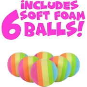 Hog Wild - Popper Pop Up to 20 Ft with Colorful 6 Foam Balls Play Age 4+ Indoor Toys - Unicorn Pink