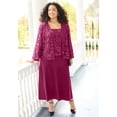 thumbnail image 2 of Catherines Women's Plus Size Petite Embroidered Jacket Dress, 2 of 6