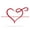 Red, variant on Personalized Infinity Heart Monogram – Custom Metal Wall Art, Romantic Home Décor, Wedding & Anniversary Gift, Made in USA (B-18x10)