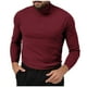 thumbnail image 1 of Blusa y camisas de cuello alto y manga larga para hombre, de color liso, muy elásticas, de punto con cuello alto y capucha, top de manga larga, top/camisa de cuello alto y manga larga, blusa para homb, 1 of 4