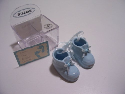 Personalized Porcelain Boy Baby Booties 