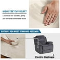 thumbnail image 3 of ATJIA Stretch Recliner Chair Covers Velvet Plush Chair Slip Covers with Arms 1-Piece Furniture Protector Couch Soft with Elastic Bottom Non Slip, 3 of 8