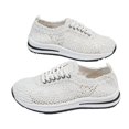 thumbnail image 6 of Womens Walking Shoes, Women's Floral Embroidery Lace Mesh Air Cushion Sneakers Lightweight Platform Comfort Casual Tennis Shoes Hollow Out Running Shoes Non-Slip Travel Working Shoes, 6 of 6