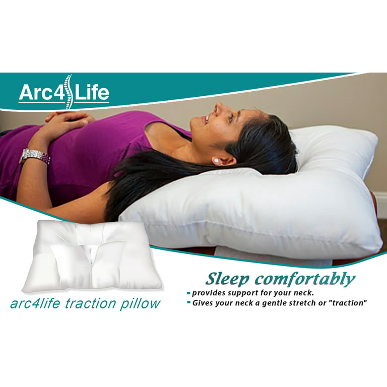 Arc4life Cervical Traction Neck Pillow Medium Size with Dust Cover Included  