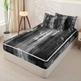 thumbnail image 2 of Erosebridal Geometric Line Art Zipper Queen Comforter Set with Fitted Sheet and 2 Pillowcases,Black White Brush Graffiti Zipper Bedding Set For Girls,Black Reversible,4-Piece, 2 of 7