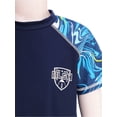 thumbnail image 5 of inhzoy Boys Short Sleeve Tops with Shorts Trunks Swimsuit Beach Bathing Suits Water Sport Rash Guard Navy Blue XL, 5 of 7