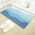 thumbnail image 5 of Blue Bath Mat 16x24, Soft Absorbent Microfiber Bath Rugs, 5 of 8