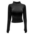 thumbnail image 5 of EDFBUYKRS Black Women's Long Sleeve T-Shirt, Long Sleeve Shirts for Women Womens T Shirts Long Sleeve Crew Neck Shirts Basic Tee Sort Comfy Printed Tops Blouse,Women's Long Sleeve T-Shirt M, 5 of 6
