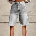 thumbnail image 2 of frariair Women's Retro Wide Leg Distressed Jeans For Casual Streetwear White, 2 of 4