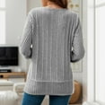 thumbnail image 4 of ZHYou Women's Cross Wrap V-Neck Long Sleeve Ribbed Knit Tops Slim Fit Soft Stretch Casual Knit Sweaters Blouses,Gray,Size L, 4 of 9