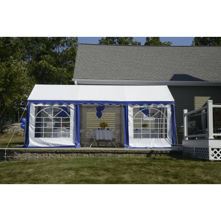 Enclosure Kit with Windows for Party Tent 10' x 20'/3m x 6m, Blue/White, (Frame and Cover Not Included)