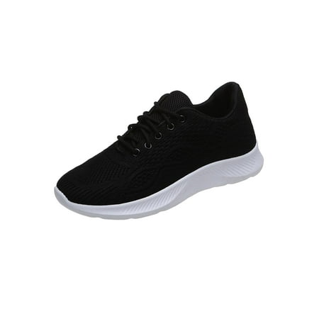 

Kesitin Ladies Sneakers Lace Up Athletic Shoes Non-Slip Running Breathable Comfort Trainers Walking Low Top Black 5.5