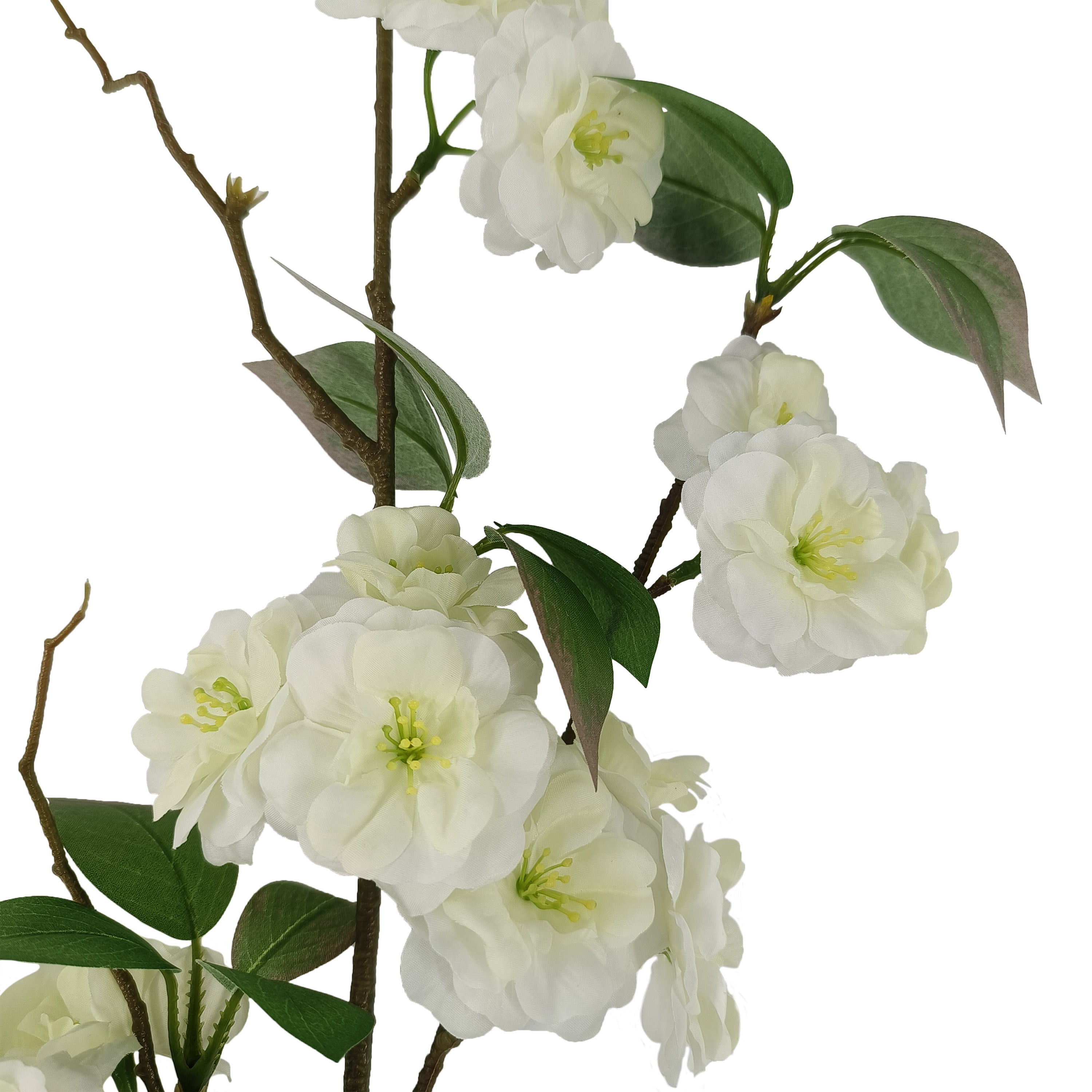 Mainstays 50" Artificial Flower Cherry Blossom Stem, White Color. Indoor Use.