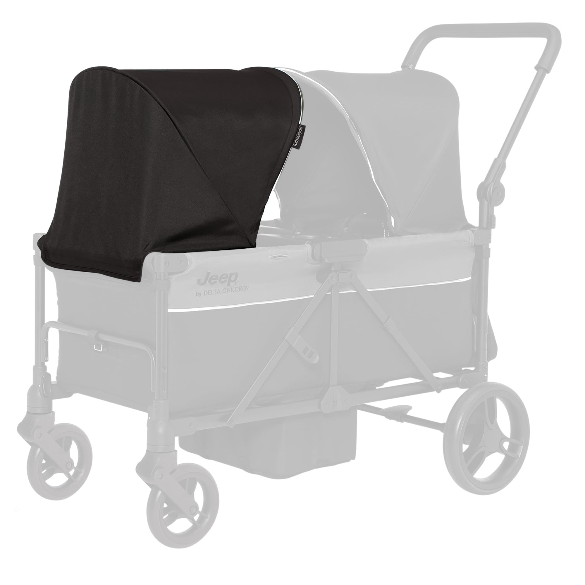 Jeep TurboGlyde Extra Canopy by Delta Children, Black