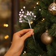 thumbnail image 4 of Pink Pearl Beaded Floral Pick, Artificial Berry Stem with Pink Pearls and Rhinestones, Faux Berry Sprig for Christmas Wreath, Garland, Wedding Bouquet & Home DIY Craft Decoration, 4 of 4