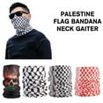 thumbnail image 5 of Pañuelo para el cuello con estampado de la bandera palestina, bufanda, cubrebocas, poliéster, suave y cómodo, diseño multifuncional., 5 of 5