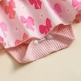 thumbnail image 6 of Zanarzt Girl Summer Romper Cotton Girl Summer Romper Dress Fly Sleeve Flower Skirt Bodysuit Pink,12-18 Months, 6 of 9