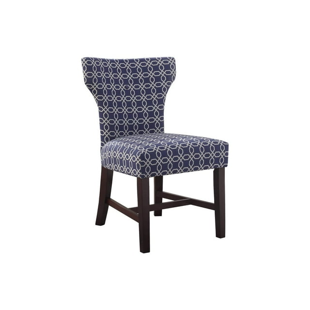 Best Master Furniture Belle Chaise d'Appoint Géométrique Rembourrée Regular Bleu