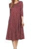 Small Polka Burgundy