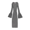 thumbnail image 1 of bar III Robe Chandail à Manches Évasées pour Femmes, Gris, Grand, 1 of 2