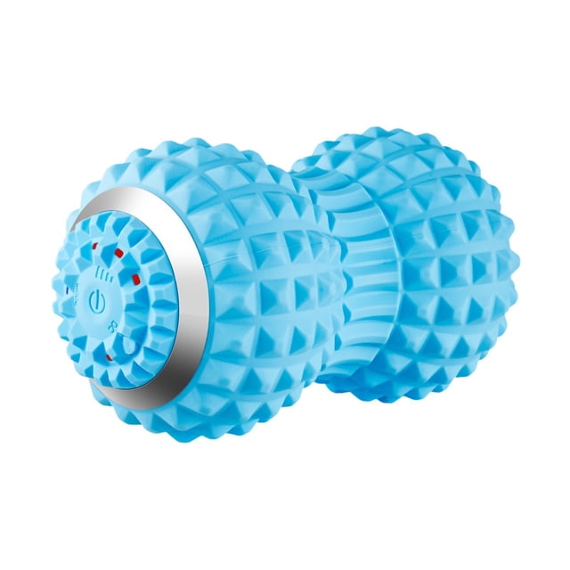 Bola de vibratoria con forma de maní Bola de vibratoria portátil con 4 velocidades de Bola de rodillo profesional texturizada Azul