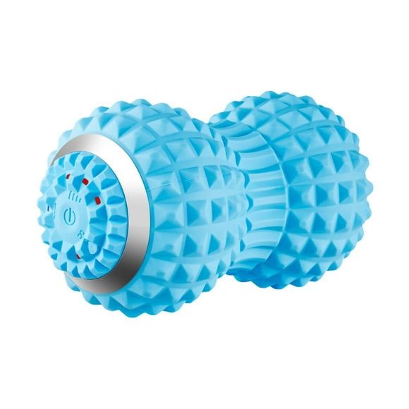 Bola de vibratoria con forma de maní Bola de vibratoria portátil con 4 velocidades de Bola de rodillo profesional texturizada Azul