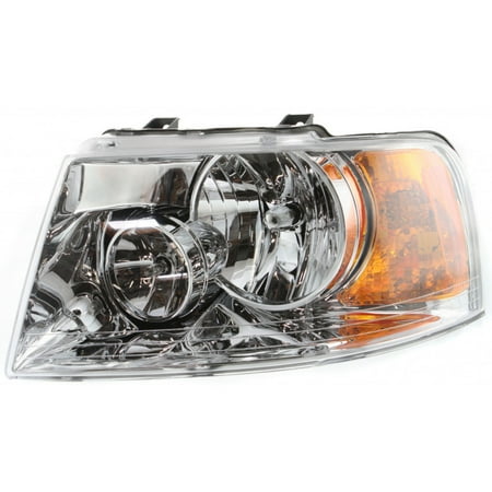 For Ford Expedition Headlight 2003-2006 Driver Side DOT Certified Bulbs Included FO2502181-Replaces 6L1Z 13008 BA ;w/bright bezel