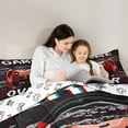 thumbnail image 3 of Manfei Game Console 7-Piece Twin Bedding Sets,Gamepad Gamer Bedding Comforter Set,Red Black Hexagon Sheet Sets For Kids,Super Cozy Room Decor Reversible, 3 of 7