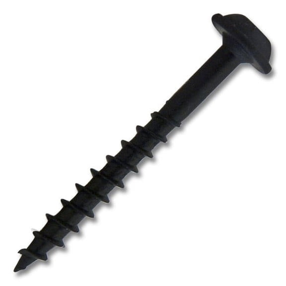 #8 x 1-1/2 in. Black #2 Square Round Washer Head Coarse Thread Self-Tapping 1000 Per Box