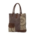 thumbnail image 4 of Boho Fleur Médaillon Toile Recyclée et Cuir Véritable Garniture Sac Bag, 4 of 4