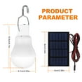 thumbnail image 4 of JUNWELL 2Pcs Solar Panel Powered LED Bulb Light Portable Outdoor Garden Camping Lamp 15W, 4 of 9