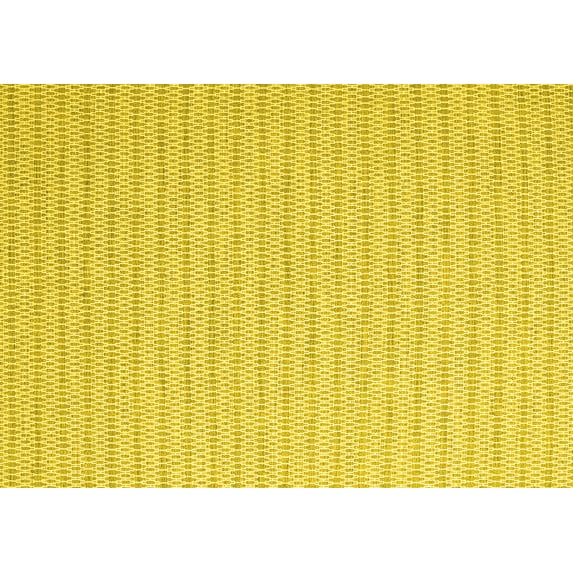 Ahgly Company Machine Washable Indoor Rectangle Abstract Yellow Contemporary Area Rugs, 4' x 6'