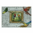 thumbnail image 1 of Parrot Cutting Board, Exotic Colorful Birds on Branch and Flies Photo in Classic Antique Ornamental Frame, Decorative Tempered Glass Cutting and Serving Board, in 3 Sizes, by Ambesonne, 1 of 2
