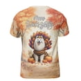 thumbnail image 2 of Happy Thanksgiving Samoyed Turkey Costume Pumpkins Autumn Leaves All Over Print 3D Shirt Unisex Merch Siberian Sammy Dog Lover - 13014, 2 of 6