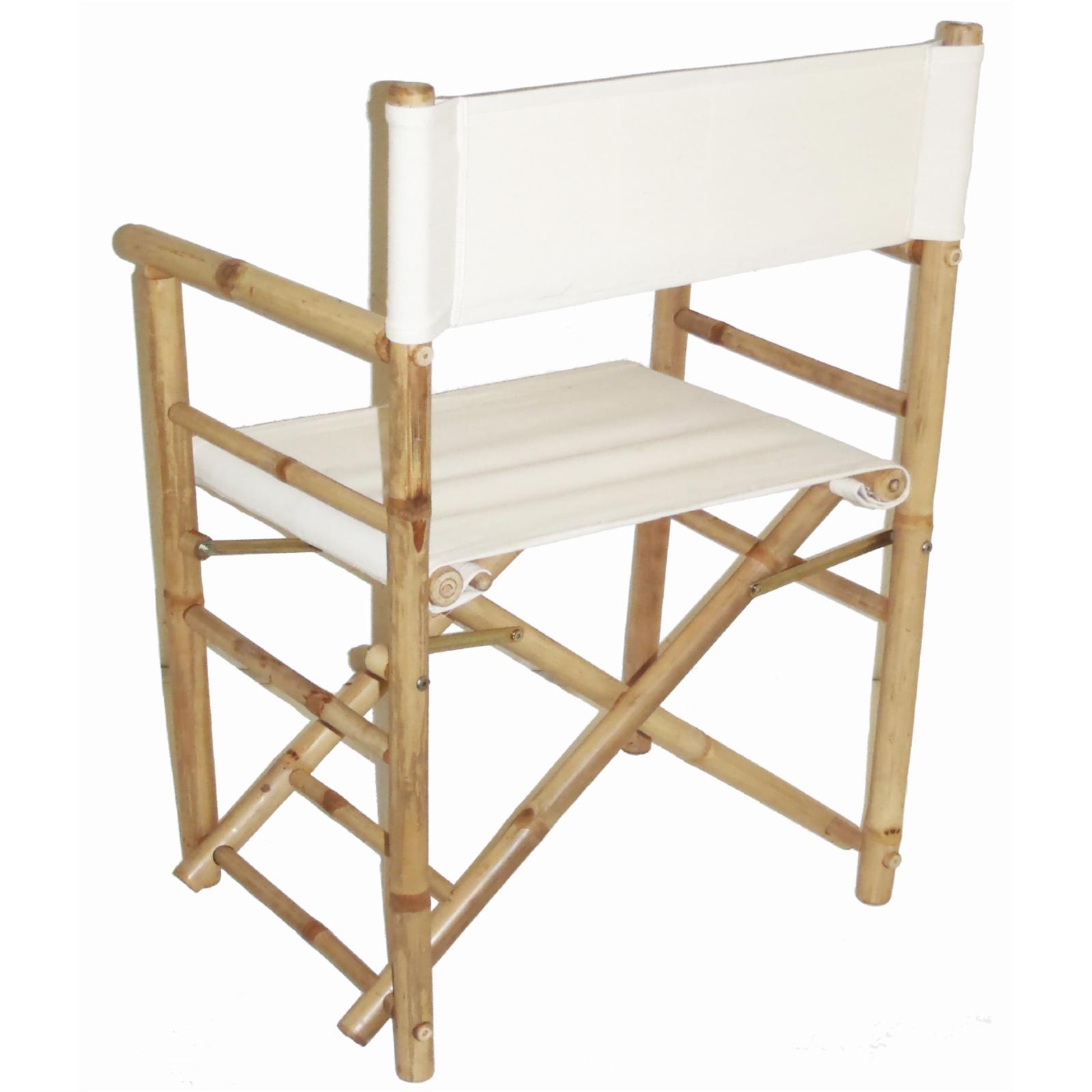 Bamboo54 Folding Bamboo Low Directors Chair with Canvas Cover - Set of 2 - image 4 of 5