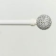 thumbnail image 3 of Exclusive Home Anastasia 1" Curtain Rod and Finial Set, White, Adjustable 36"-72", 3 of 7