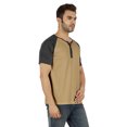 thumbnail image 2 of Inkmeso T-Shirts à Manches Courtes Raglan en Coton Léger Unis T-Shirt Classique Henley pour Hommes, 2 of 7