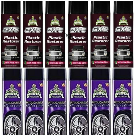 P&F GX-3 Plastic Restorer and Wet Tire Shine, Set of 6