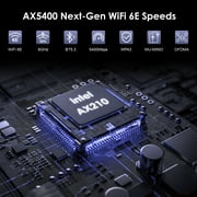 AX5400M WiFi 6E PCIe Network Card, Tri-Band AX210 WiFi Adapter MU-MIMO/OFDMA for Windows Laptop
