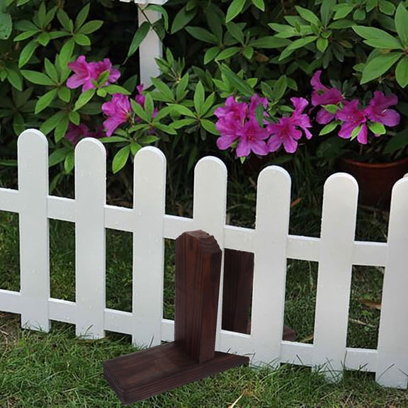WEUVEB 1Set Wooden Fence Base for DIY Enthusiasts in 13.9x9.3x3.3in