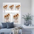 thumbnail image 6 of 3 Piece Kitchen Curtains and Valances Set Summer Floral Cafe Curtains 24 Inch Length Vintage Spring Watercolor Sunflowers in Vase Valance & Tier Curtain for Living Room Bedroom 54"x18"+27"x24"*2, 6 of 6