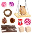 thumbnail image 1 of Juguetes para hámster, para que los hámsters, jerbos y otros animales pequeños mastiquen y jueguen con ellos, induciéndolos a rechinar los dientes, 1 of 7