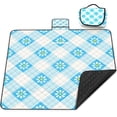thumbnail image 1 of Manta de pícnic Poedist, 203 x 203 cm, impermeable, plegable, azul, 1 of 7