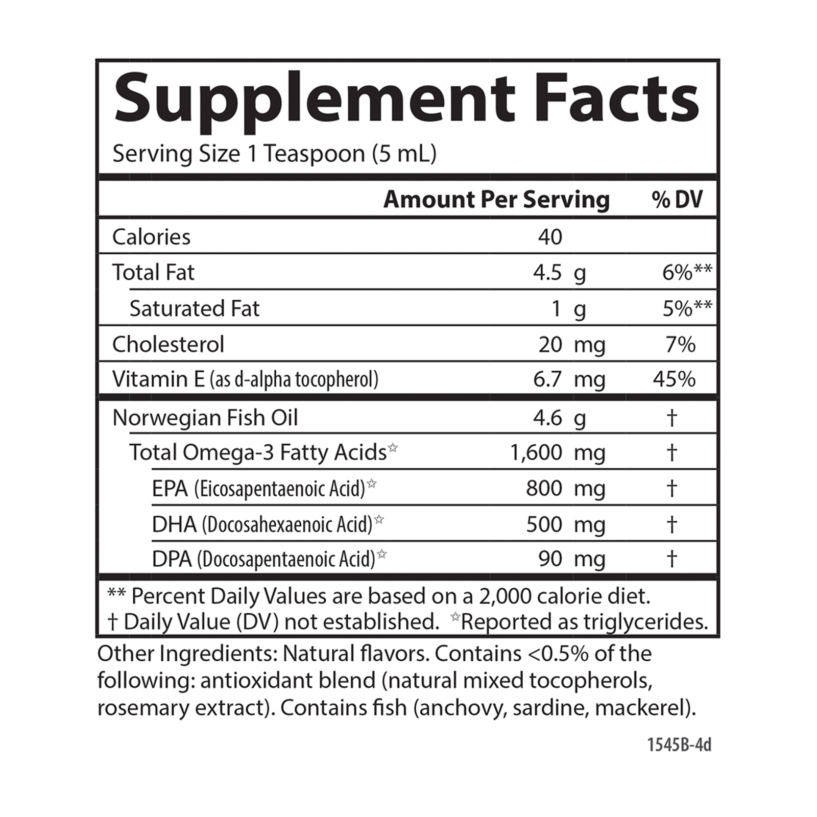 Carlson Omega-3 Fish Oil Liquid, 1600 mg, 16.9 fl oz, Lemon - image 3 of 3