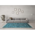 thumbnail image 3 of Ahgly Company Indoor Rectangle Oriental Light Blue Traditional Area Rugs, 6' x 9', 3 of 4