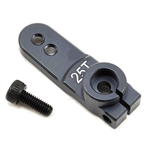 TEKNO RC LLC Aluminum Servo Horn, 25T Spline, M3 Clamp, 2 Hole Arm, TKR5253B