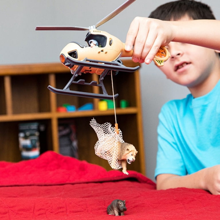 Schleich Wild Life Animal Rescue Helicopter with Safari Animal